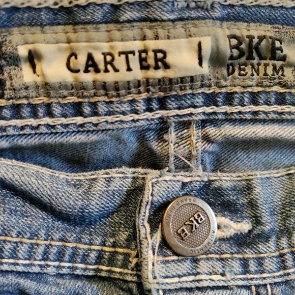Men's" Carter "BKE Prewashed 34R Jeans Thick White Stitching On Pockets - Picture 1 of 16